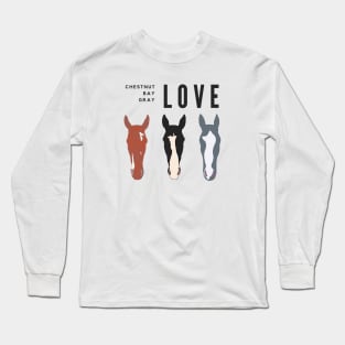 Horse Trio Love Long Sleeve T-Shirt
